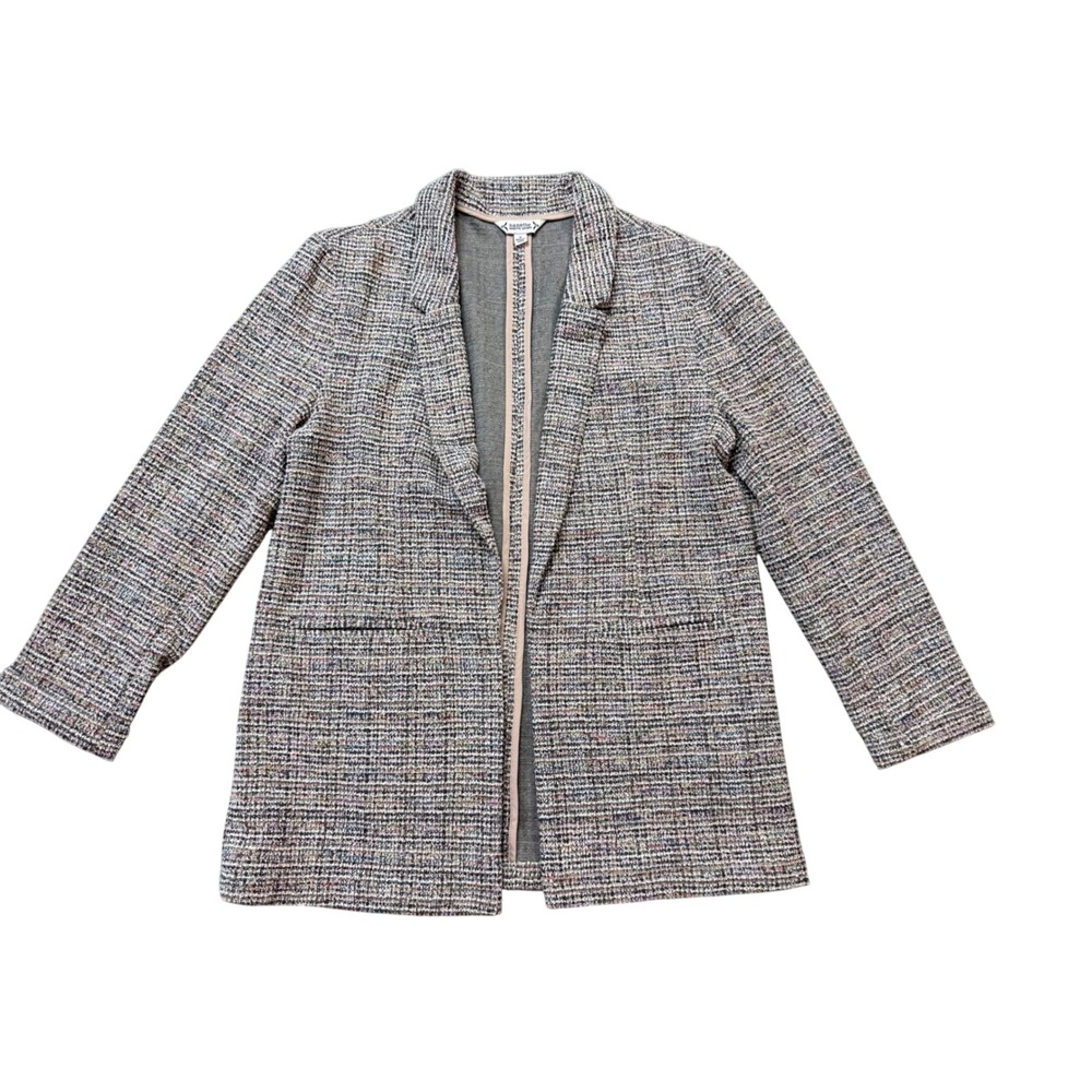 Nanette Lepore Blazer New Women Small Pink Silver NWT Tweed Open Front NJ3K152F1